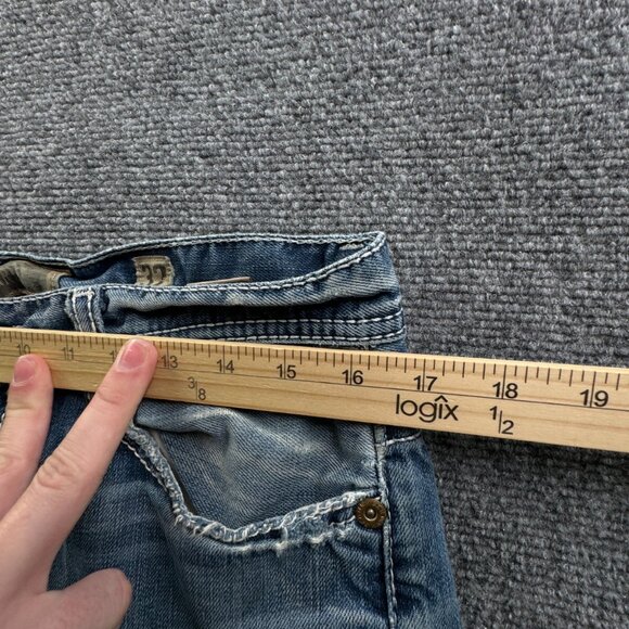 BKE Carter Jeans Size 32 Blue Denim Adult Distressed Cotton Urban Pants Trouser - Picture 16 of 16